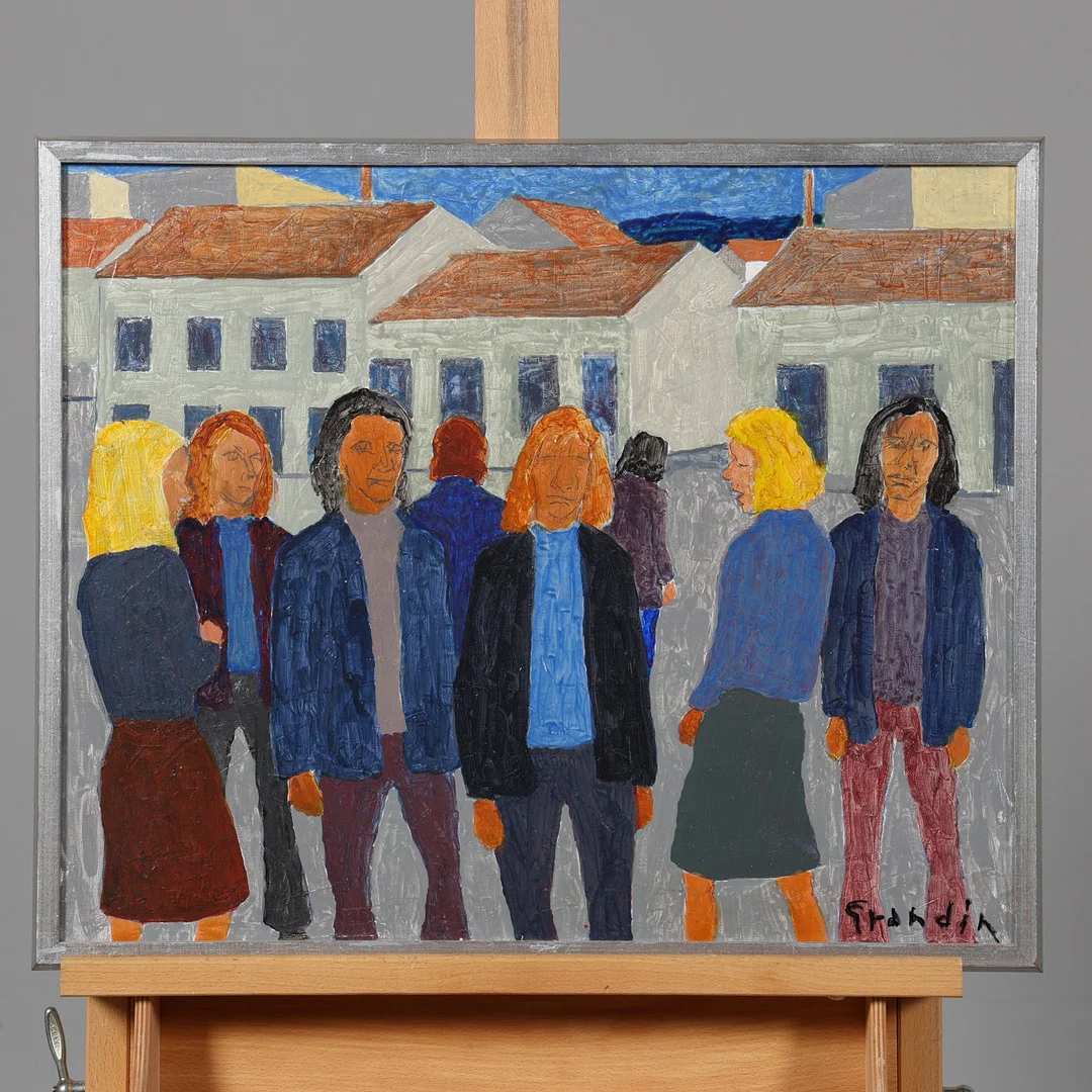 SVÄN GRANDIN. OLJA PÅ PANNÅ, Signerad. — Paintings — Borås Auktionshall