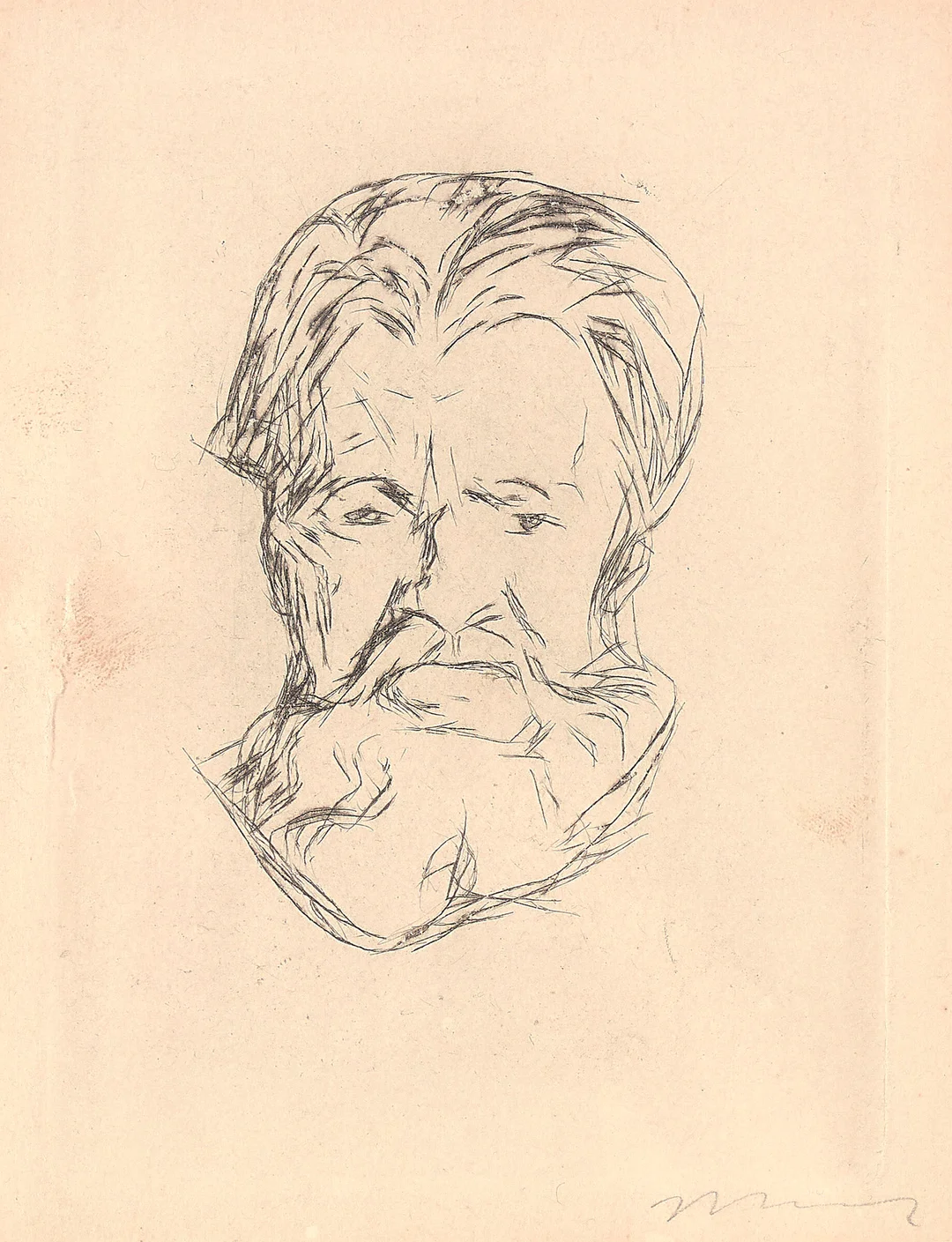 Munch, Edvard — "Mannshode" 1906/1917-18 — Kunst/Grafikk — Blomqvist