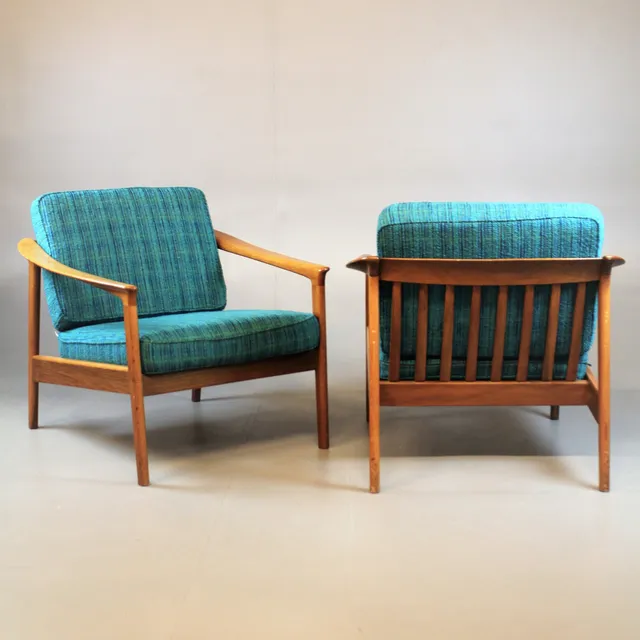 FOLKE OHLSSON. FÅTÖLJER, ett par, "Monterey", Bodafors, , teak, 1960-tal.