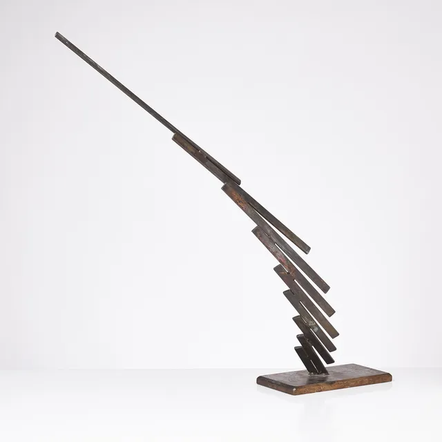 OSCAR REUTERSVÄRD. "Acceleration", skulptur, järn, signerad.