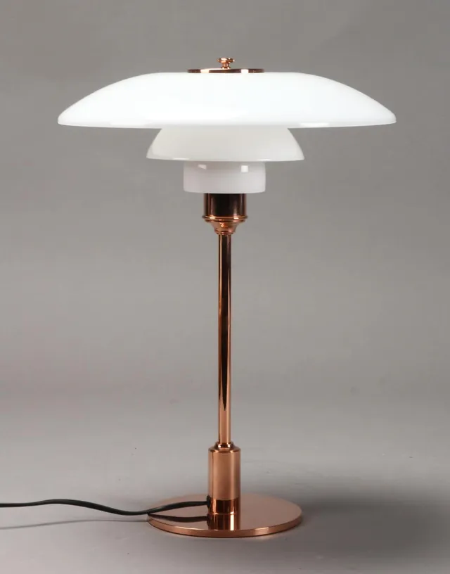 Poul Henningsen for Louis Poulsen. PH 3½-2½, table lamp made in copper, anniversary edition