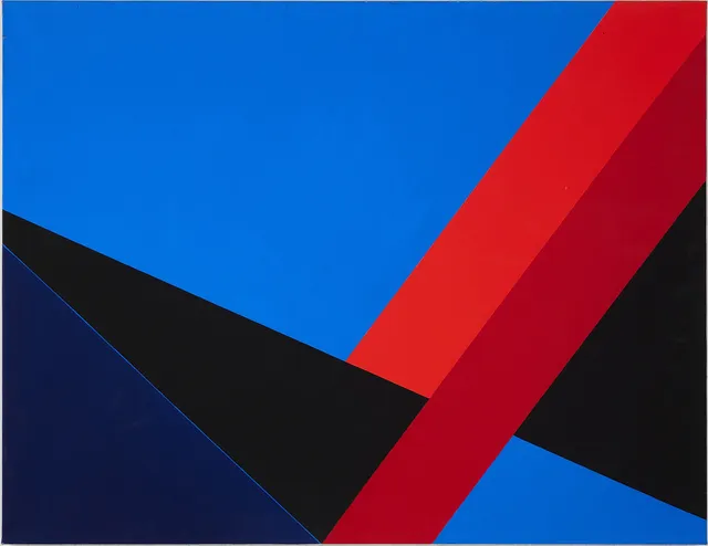 MARC GUYARD (FÖDD 1932). abstrakt komposition, triptyk, 3 st, olja på duk, signerad och daterad a tergo år 1990.