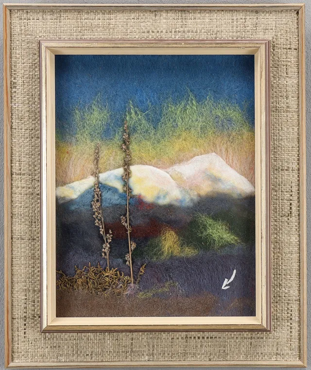LISA JOHANSSON. Ullmosaik, monogramsignerad.