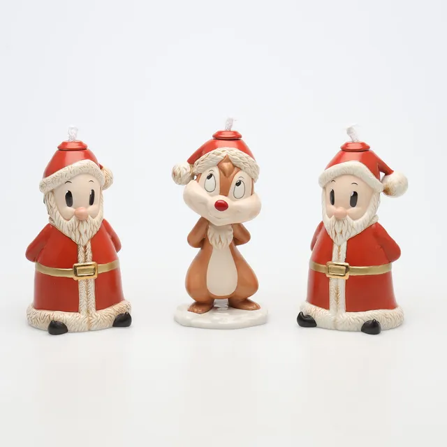 STEFAN LINDAHL. FIGURINER/OLJELAMPOR, 3 st, porslin, Puff och tomtarna, Fyrklövern Disney Collection.