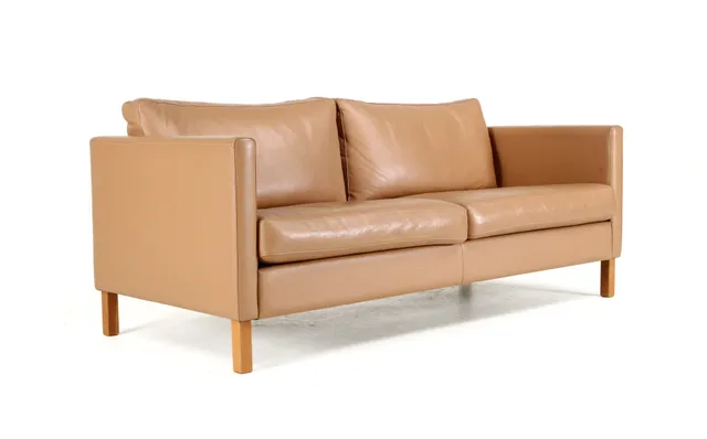 Mogens Hansen. 2½-seater sofa, light brown leather, model 321