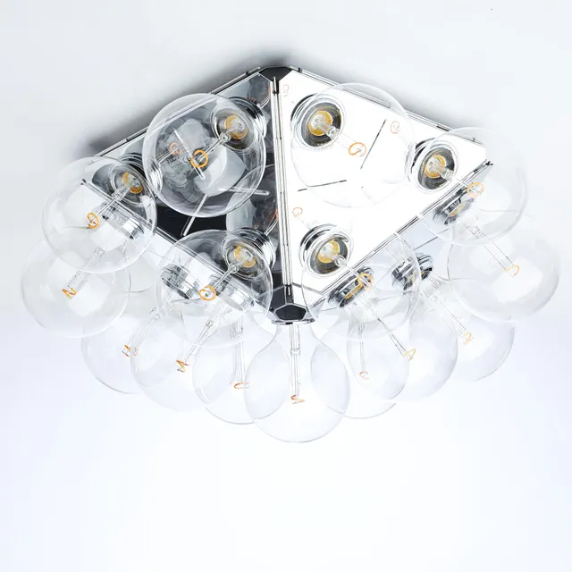 ACHILLE CASTIGLIONI. "TARAXACUM 88", taklampa/vägglampa, för FLOS, formgivningsår 1988, stål och aluminium, 15 ljuskällor, etikettmärkt, Flos, Italien.