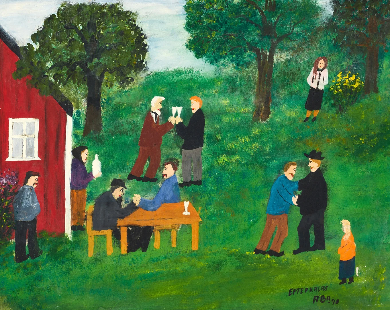 AXEL BENGTSSON (1905–1976). Efterkalas, signerad och daterad -70, gouache på pappannå. — Paintings — Crafoord Auktioner Stockholm