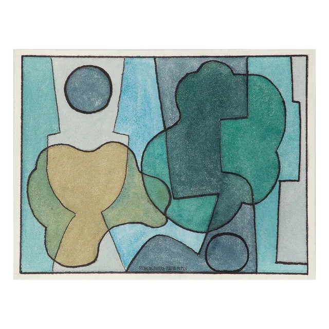 FRANCOIS PIERRE PORTIN. Akvarell/blandteknik, signerad och daterad FRANCOIS PIERRE PORTIN MCMLV (1955).