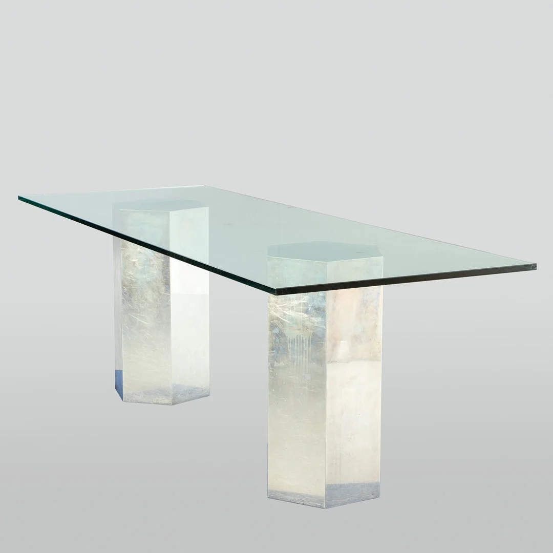 Glas Esstisch / Tisch, 1970/80er Jahre. — Tables — Stockholms Auktionsverk Hamburg
