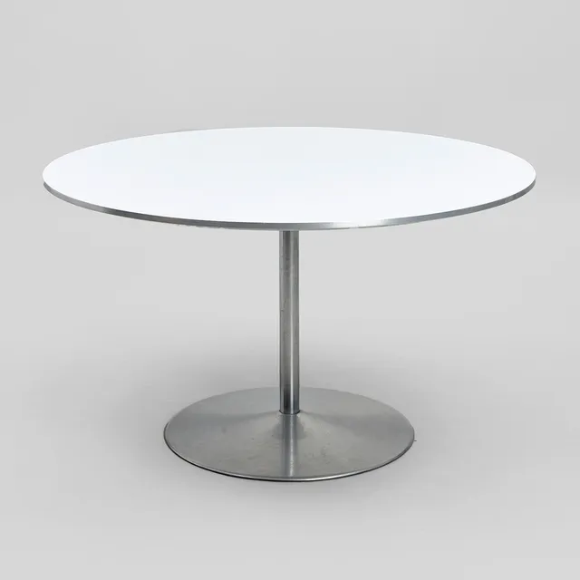 VERNER PANTON. Bord, på pelarfot, 'System 1-2-3' , Fritz Hansen, 1979. etikettmärkt.