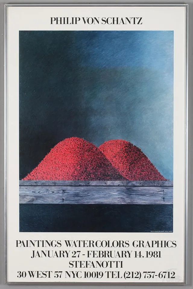 UTSTÄLLNINGSAFFISCH, tryck, Philip Von Schantz, 1981.