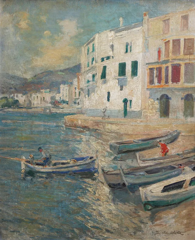 SEGUNDO MATILLA. Seaside view, probably Cadaqués.