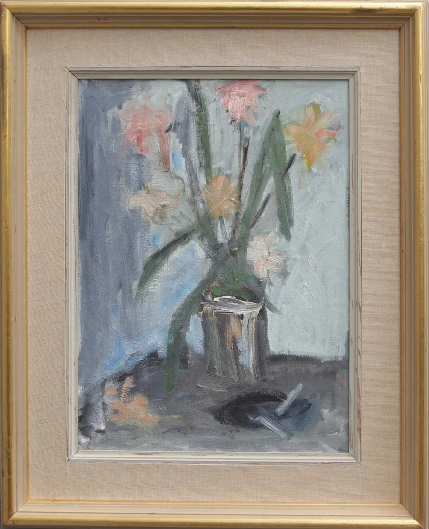 EDVIN LINDHOLM HOUGE. OLJA på pannå, signerad a tergo. — Paintings — Kalmar Auktionsverk