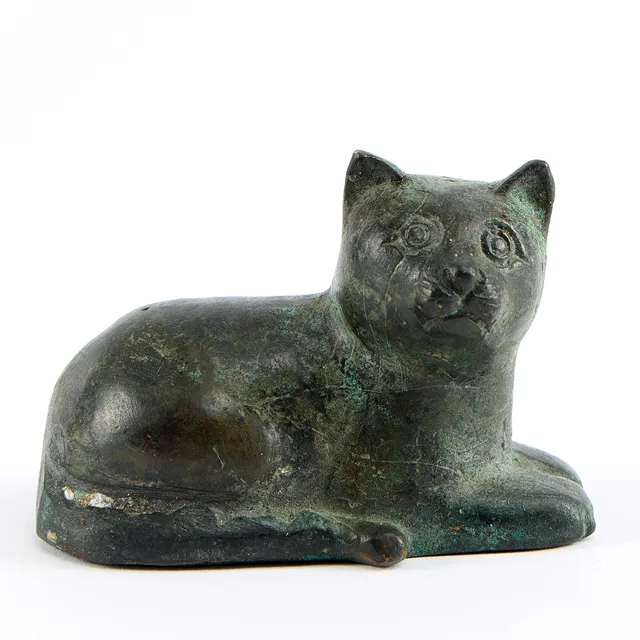 SKULPTUR, brons, katt.