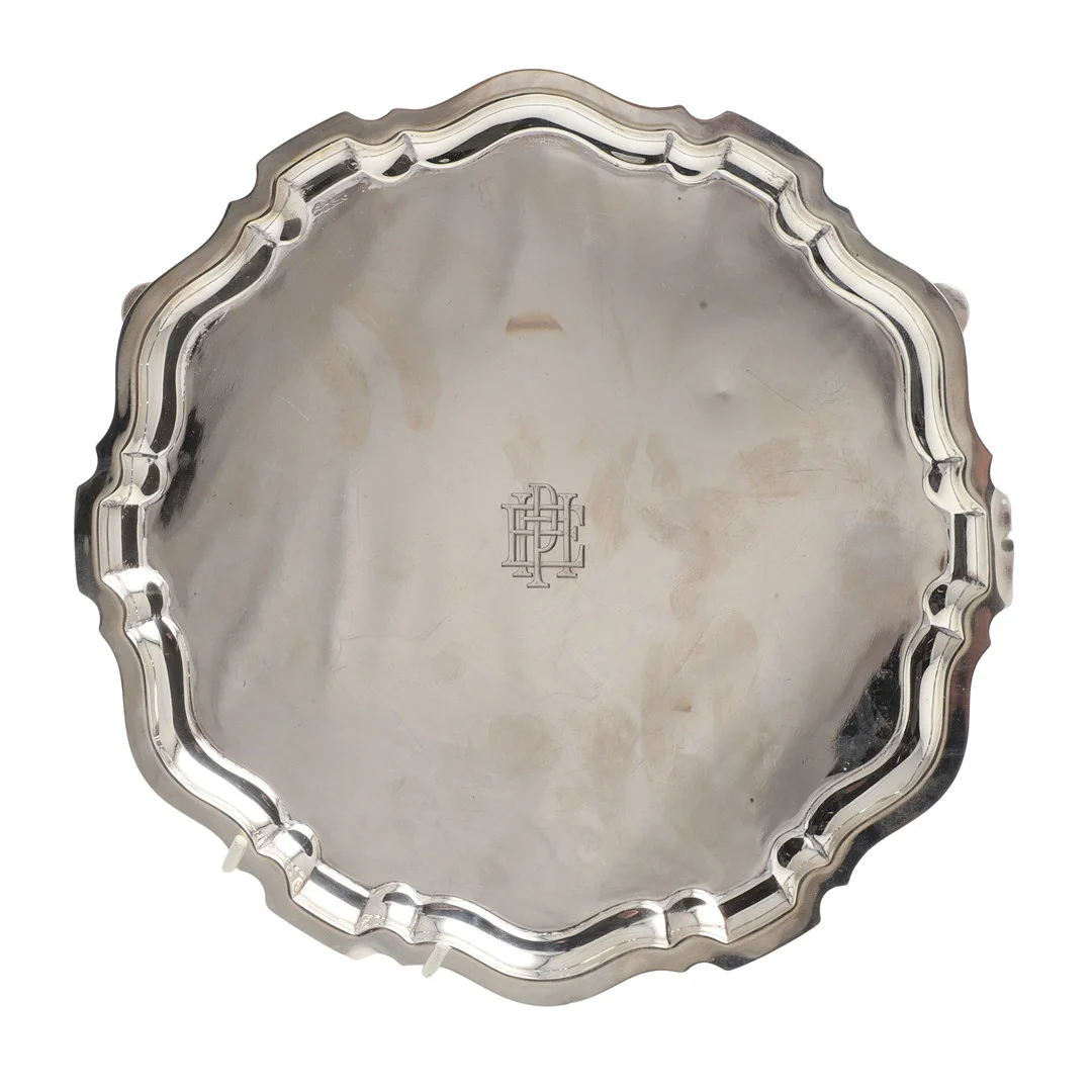 A GEORGE VI SILVER SALVER. — Silver — Lawrences Auctioneers