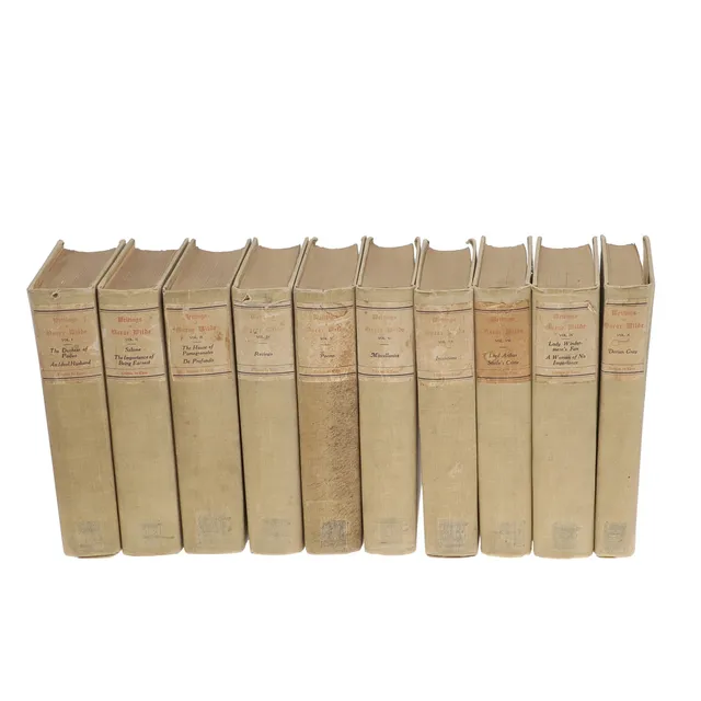OSCAR WILDE. Complete Writings of Oscar Wilde, 10 Volumes, 1907-9.