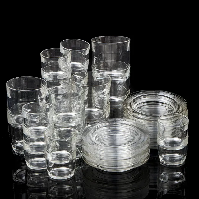 KAJ FRANCK. Servisglas, 41 delar, Nuutajärvi/Arabia, 1900-talets tredje kvartal.