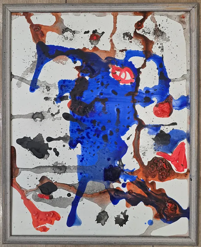 FRAN LOK. ABSTRACCIÓN. TÉCNICA MIXTA SOBRE TABLEX.