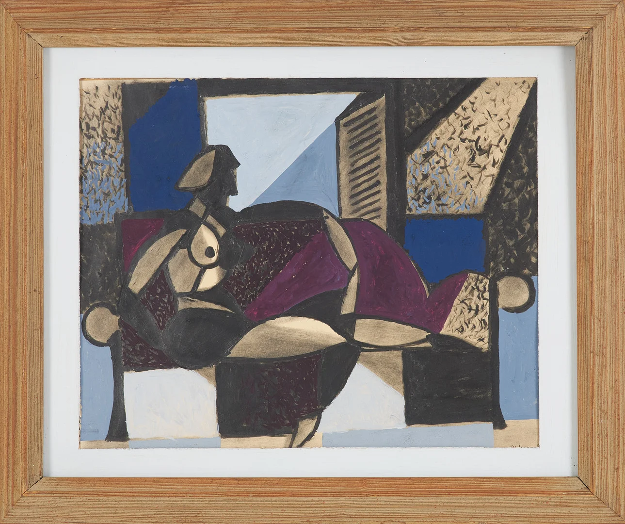 SVEN AHLGREN (1922-1997). Nakenstudie, komposition, gouache, signerad och daterad Ahlgren -52. — Paintings — Stockholms Auktionsverk Sickla