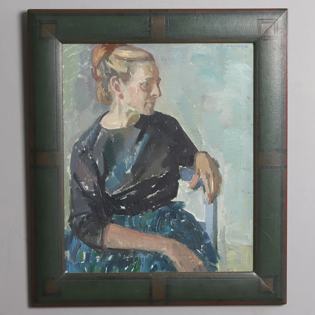 INGA BERG. OLJA PÅ DUK, " Ebba" signerad, daterad -64. — Paintings — Örebro Stadsauktioner