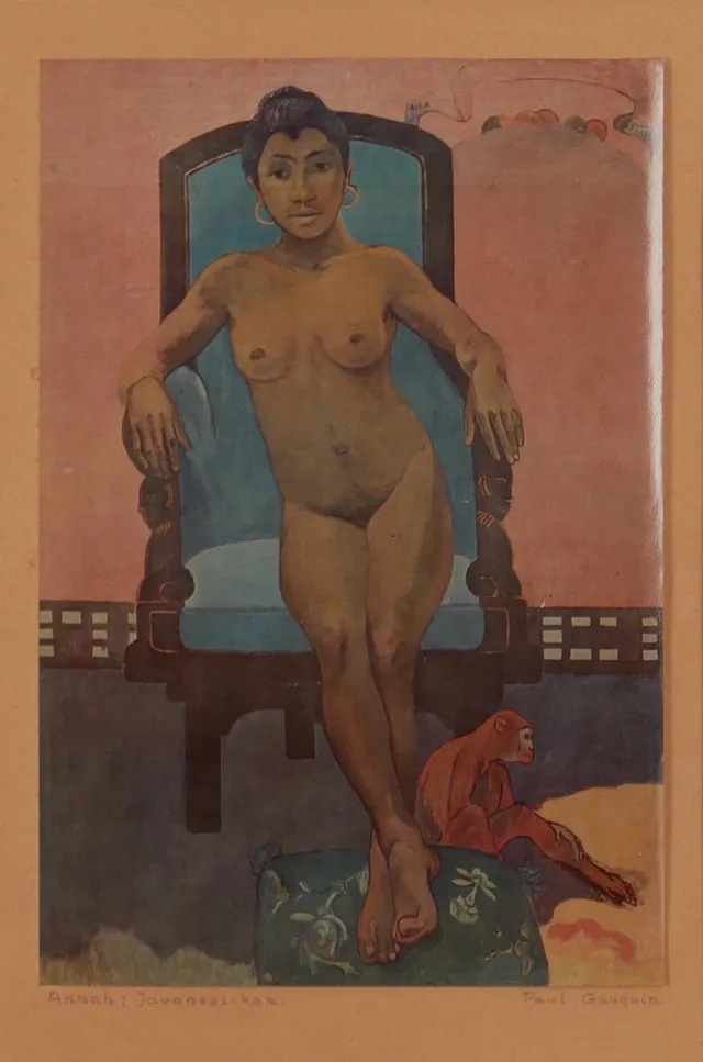 PAUL GAUGUIN. EFTER. "Annah i Javanssiskan", reproduktion.