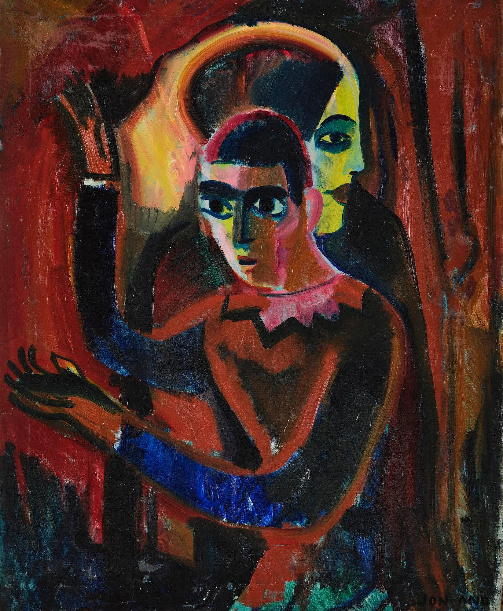 John Jon-And, "Figurer" (Agnes och Svante). — Bukowskis