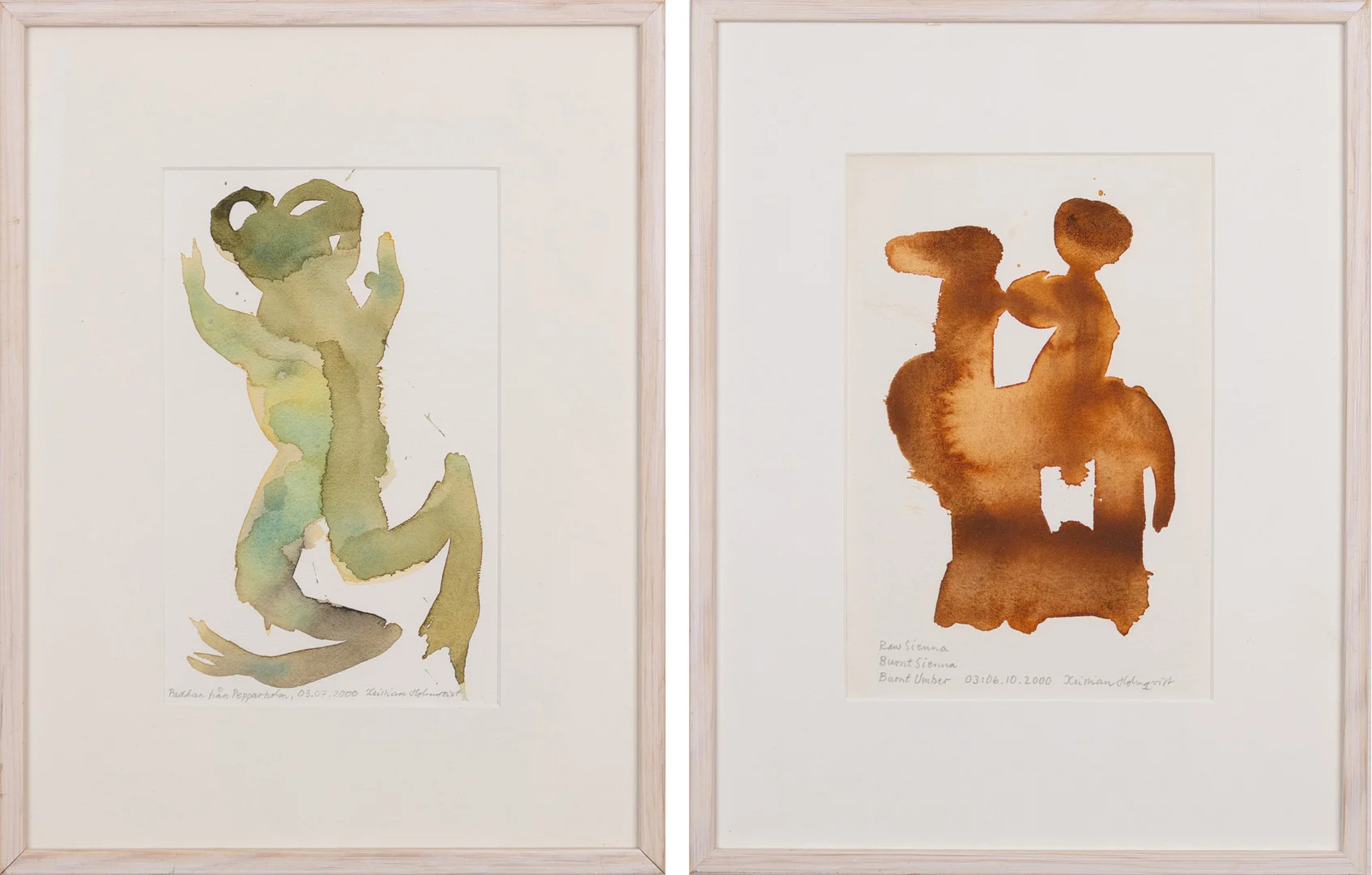 KRISTIAN HOLMQVIST. Akvareller, 2 st, signerade. — Engravings & Prints — Karljohan Auktioner