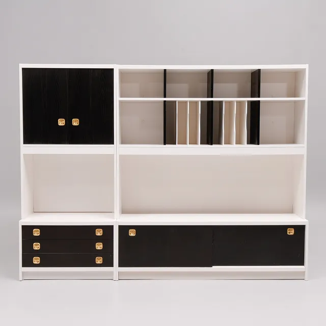 ERIK WÖRTZ. Musik/mediamöbel, 4 moduler, "Parnass", IKEA, 1975.