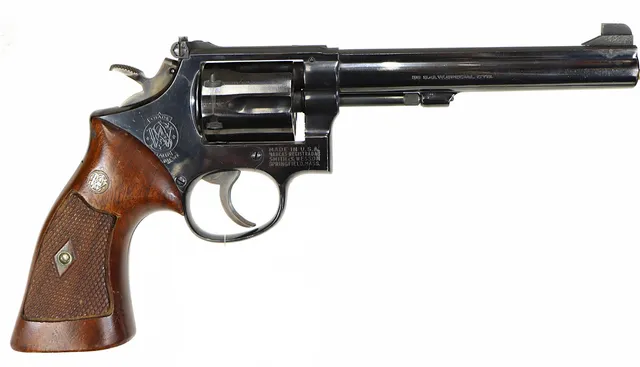 REVOLVER, fabrikat Smith & Wesson, modell 14, kaliber .38 Special, tillv.nr K369912.