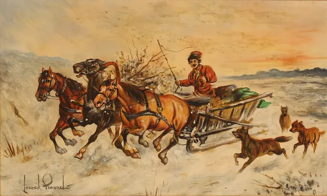 LESZEK PIASECKI. Olja på duk, signerad.