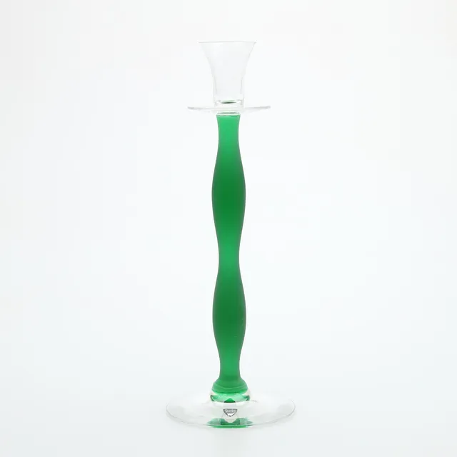 ANNE NILSSON. Ljusstake, glas, "Celeste", Orrefors, osignerad.