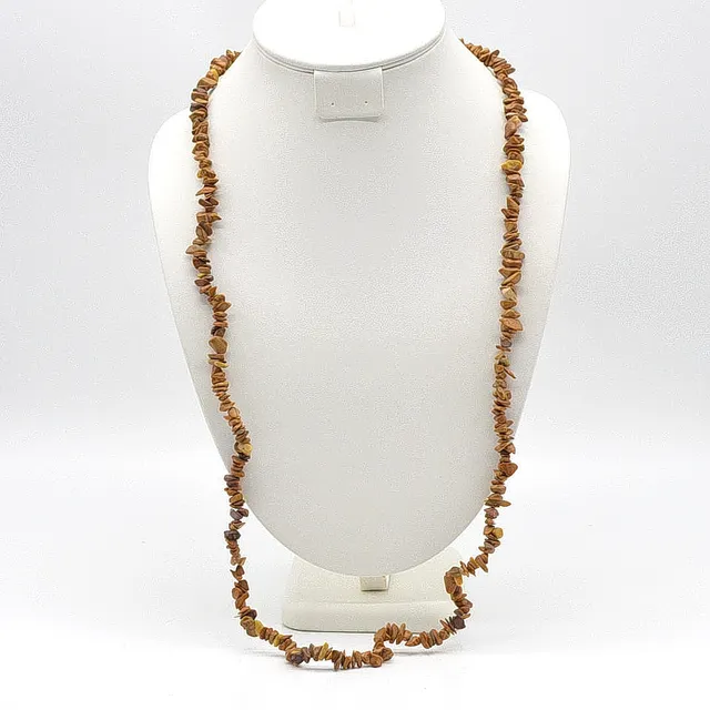 CHRYOBERYLL COLLIER, ENDLOSKETTE, UM 1970ER JAHRE, CA. 43CM.