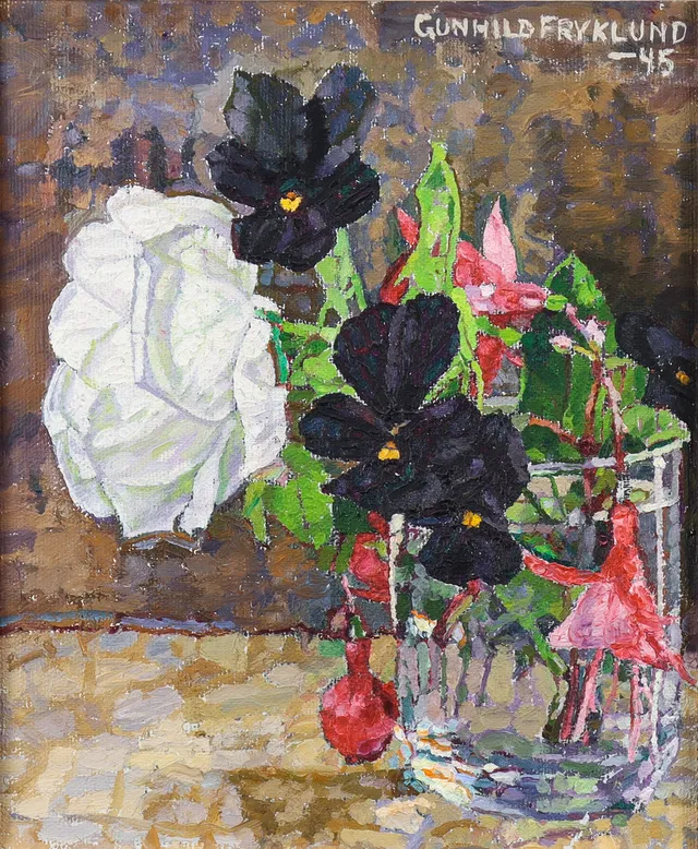 GUNHILD FRYKLUND. "Blommotiv".