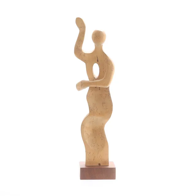 SVEN OLSSON. Skulptur, trä, signerad.