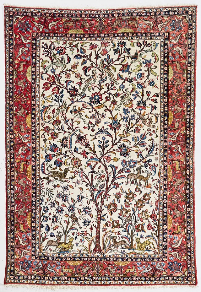 ORIENTMATTA, semiantik, Ghom, ca 217x143 cm.
