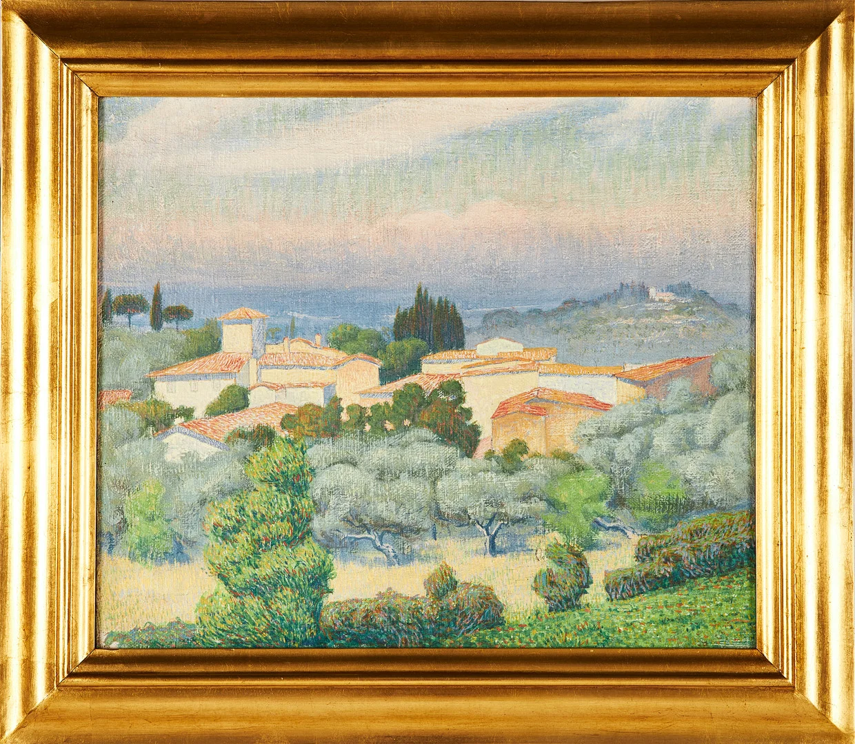 CARL PALME. "Aroetri vid Florens", Olja på duk, signerad och daterad á tergo, 1905. — Paintings — Stockholms Auktionsverk Sickla