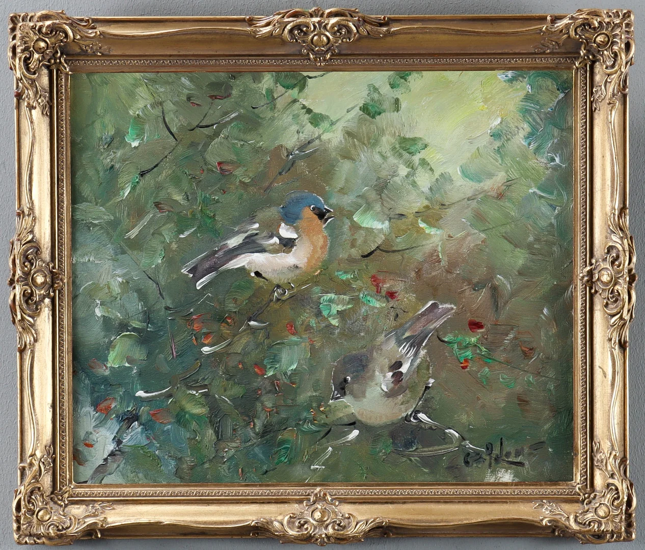 GUSTAV ADON. "Bofink". — Paintings — Karlstad Hammarö Auktionsverk