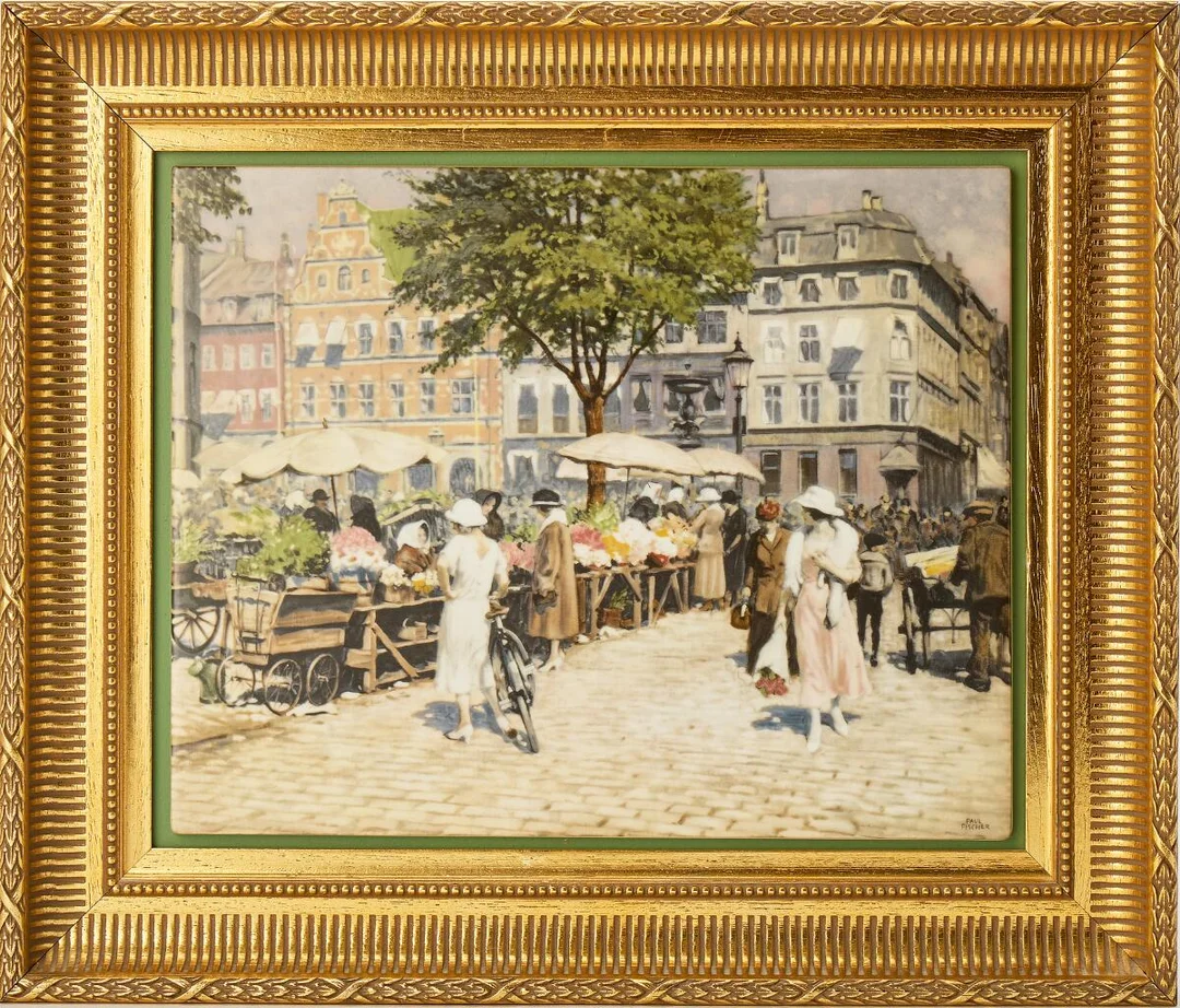 Four porcelain plaques. B&G. (4) — Porcelain — Bruun Rasmussen