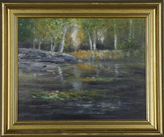 INGE PETTERSSON. "Fagertärn", olja på duk, signerad.