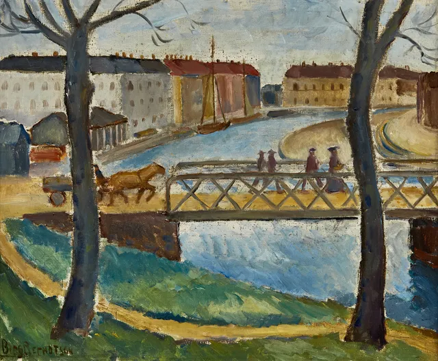 BIRGER BERNDTSON (1890-1940), ”Victoriabron” (Göteborg), signerad ´Birg Berndtson, olja på duk.