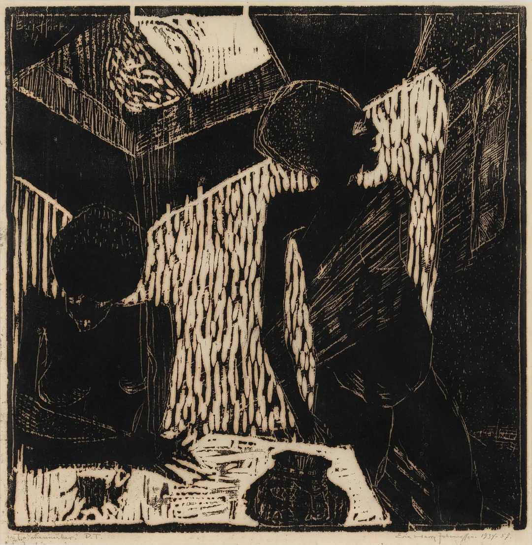 Johannessen, Erik Harry — "To mennesker" 1934-1957 — Kunst/Grafikk — Blomqvist