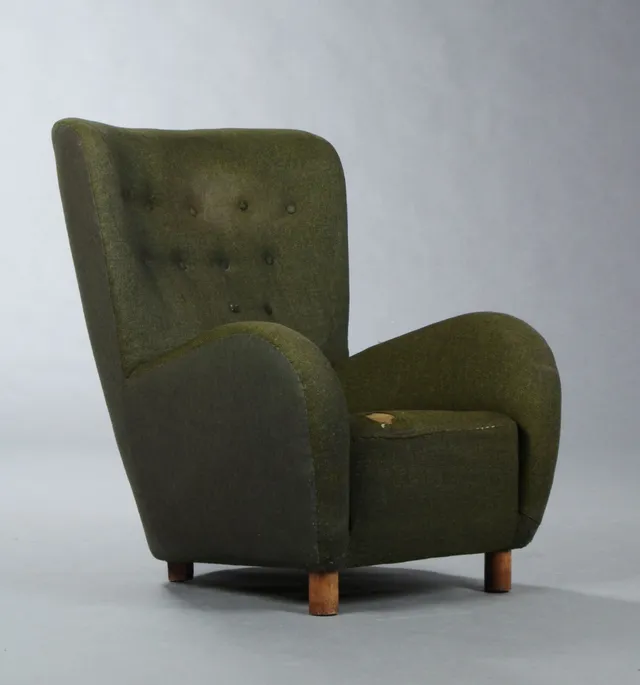 Dansk Møbelproducent: High-backed lounge chair, from the 1940s