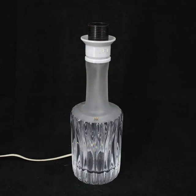 OVE SANDBERG. LAMPFOT, glas, signerad, etikettmärkt, Kosta.