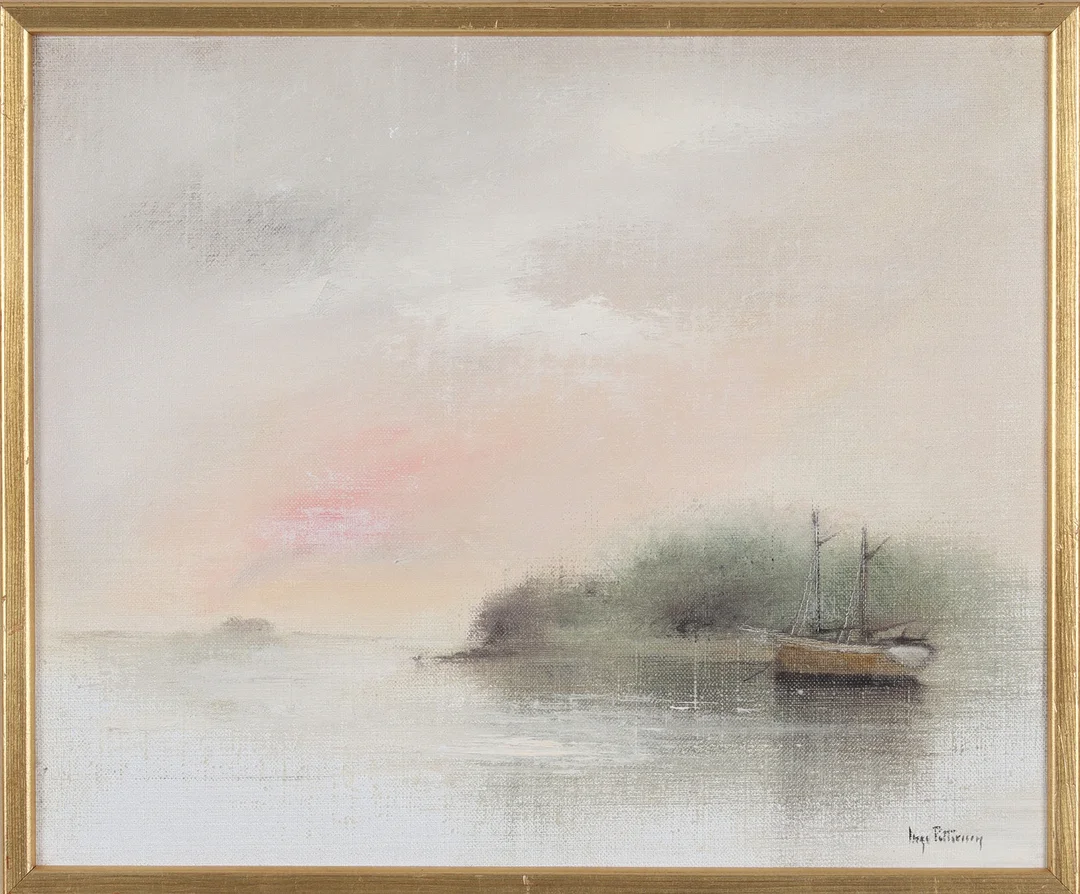 INGE PETTERSSON. "För ankar", olja på duk, signerad. — Paintings — Stadsauktion Sundsvall