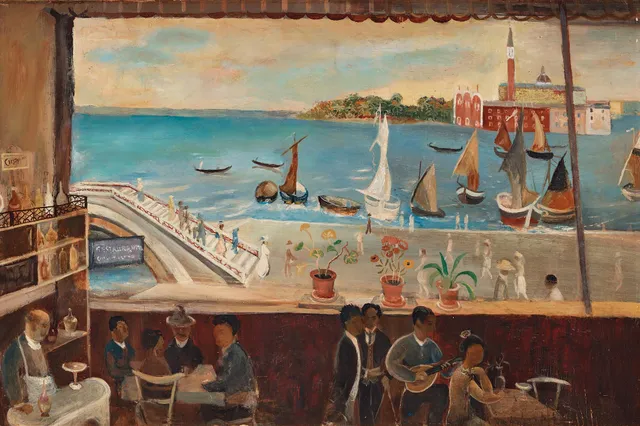 Pelle Åberg, Vy från Venedig med Basilica di San Giorgio Maggiore.