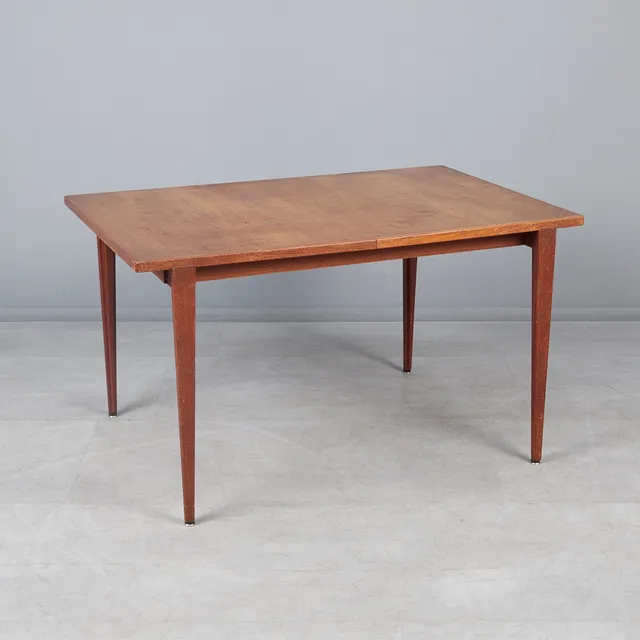HENRY ROSENGREN HANSEN. Brande Møbelfabrik, Ausziehbarer Esstisch / Tisch, Teak, 1950er Jahre, Dänemark.