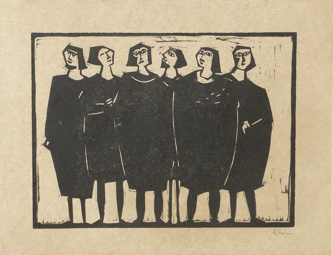 ÅKE HOLM. Bibliskt motiv, grafiskt blad, signerad Å. Holm. — Engravings & Prints — Helsingborgs Auktionskammare