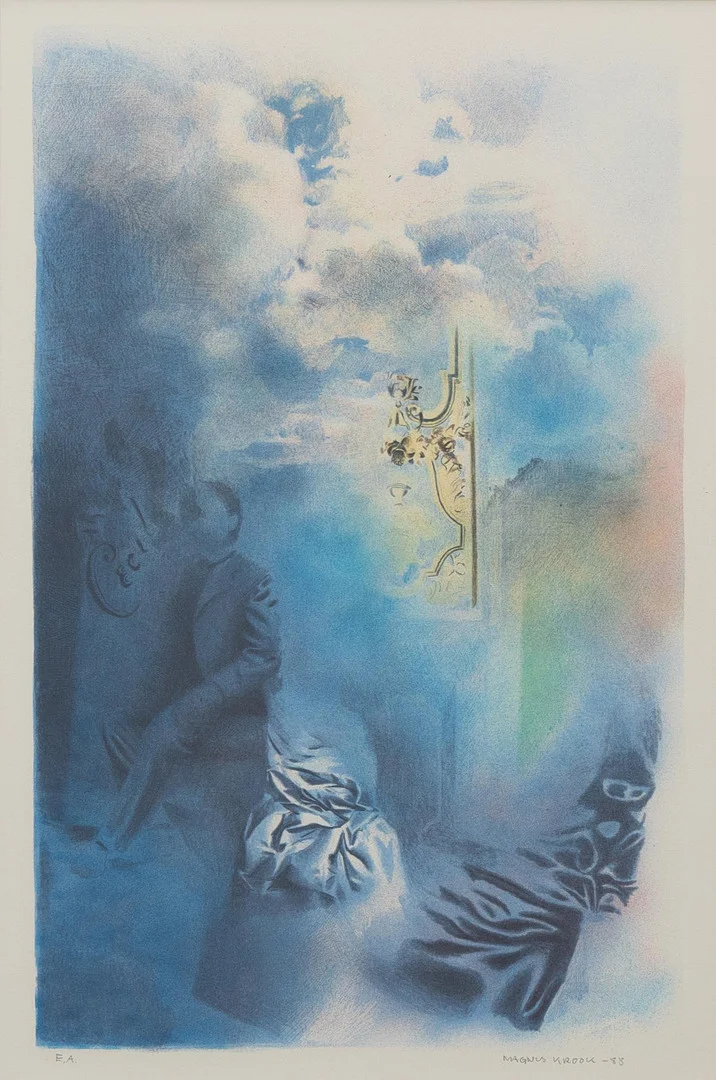 MAGNUS KROOK (FÖDD 1968). Komposition, litografi nr EA, signerad och daterad -88. — Engravings & Prints — Garpenhus Auktioner