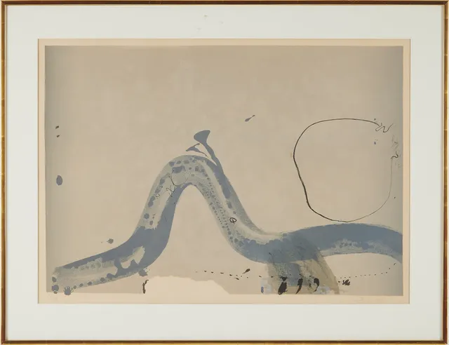 ANTONI TÀPIES. Komposition, färglitografi med carborundum.
