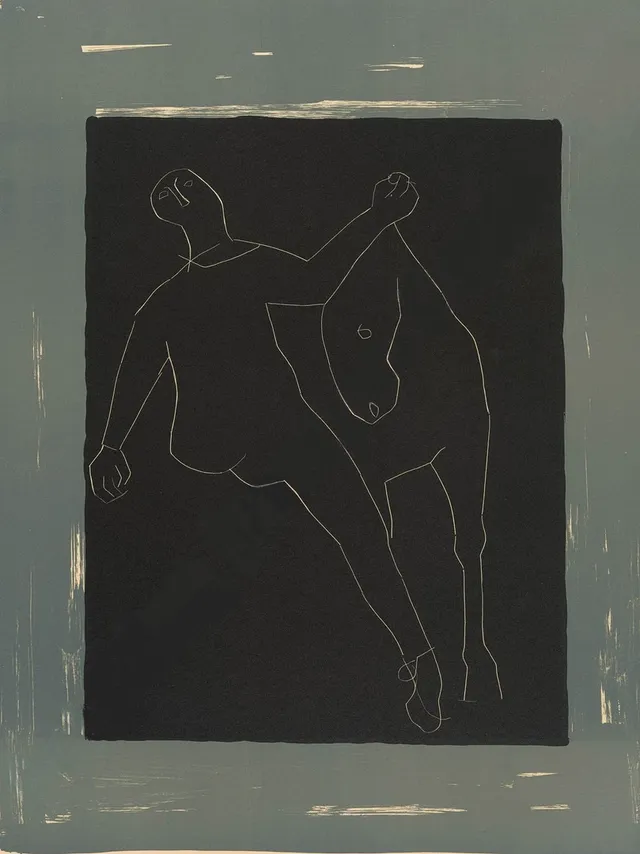 MARINO MARINI. (bk). 'Komposition', Farblithographie, Ed. 51/125, signiert.